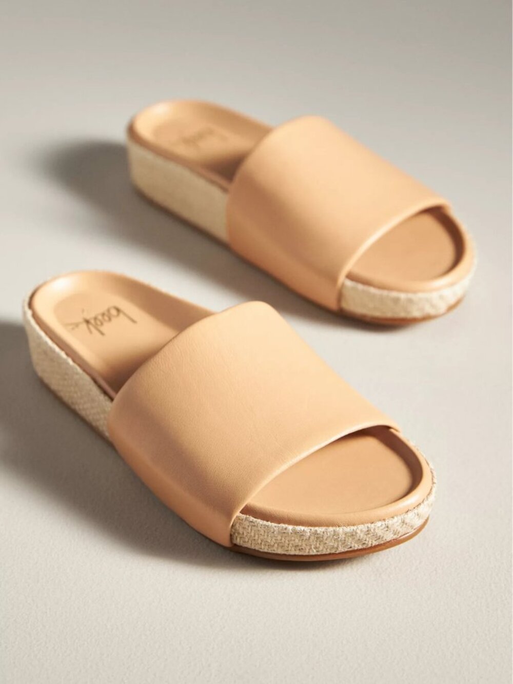 beek Pelican Jute Beach Platform Slide Sandals